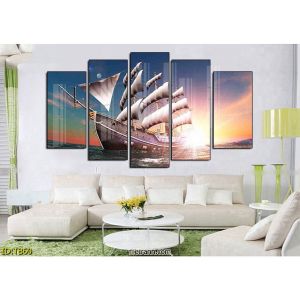Treo Tường Bộ 5 Tranh Thuận Buồm Xuôi Gió Trang Trí phong thủy / Phòng Ngủ/ Phòng Khách/ Làm Quà Tặng