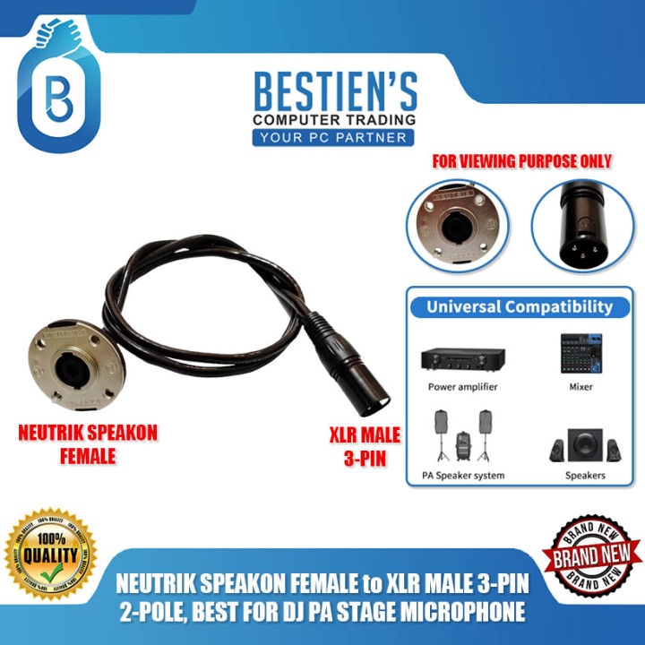 100ft Speakon Male To XLR Female Speaker Cable - 4-Pole To 3-Pin Mic Cable