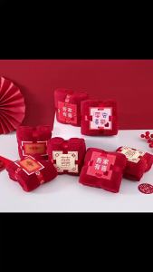 Coral Fleece Double Happiness Square Absorbent Towel Wedding Celebration Favor Gift Creative Gift