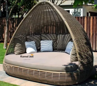 daybed sofa rotan sintetis outdoor terbaik kursi daybed taman sofabed