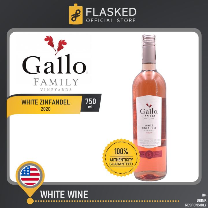 Gallo Family Vineyards White Zinfandel Wine 750ml Medium Body Wine