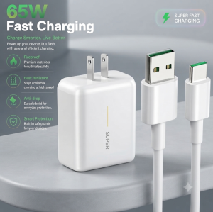 CARDINAL DEPOT : 65W FFor OPPO A18 A16 A17 9iSupport Fast Charging VOOC 6.5A Quick Cable Micro USB Type-C