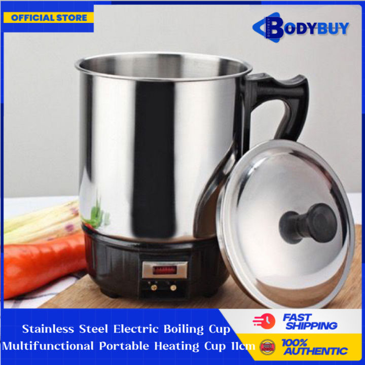 Stainless Steel Electric Boiling Cup Multifunctional Portable Heating Cup  11cm