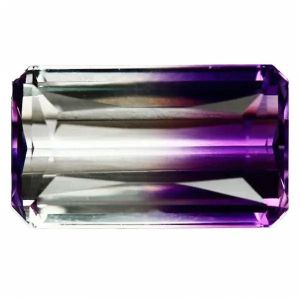 Natural Brazil Purple Yellow Color Ametrine 20.17 Cts. Emerald Cut Eye Clean Loose Gemstone