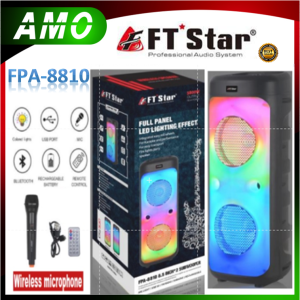 NEW FPA-8810 8.5inch X2 Big Karaoke Trolley Party Bluetooth Tws Speaker With Wireless Microphone