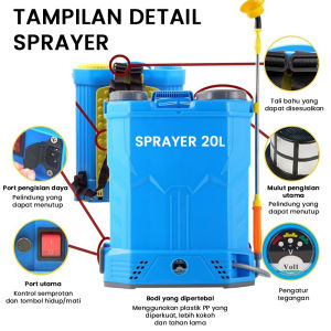 SPRAYER ELEKTRIK ESTE779-20 LITER Alat Semprot Tanaman Pertanian/ Elektrik sprayer 20 Liter 8 AH/alat semprot hama 20 liter-LENODI