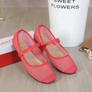 Doll Shoes For Women New Trending Flat Square Toe Floral Design Strap Soft Foldable Office