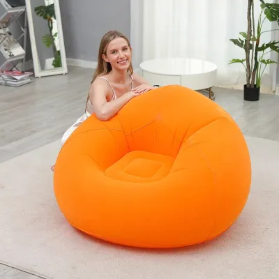NLS Sofa Angin Santai Free Pompa Kursi Santai Dengan Sandaran Kaki Tiup Angin Lazy Bag Outdoor Lay Bag Indoor