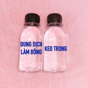 Combo 2 chai 100mL gồm: Dung dịch làm đông + keo sữa: Nguyên liệu làm slime TRONG