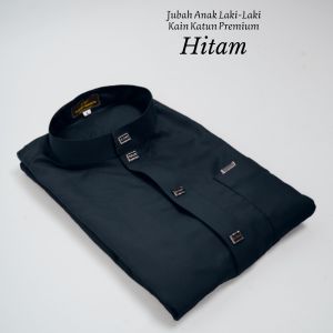 Jubah anak bahan katun madinah anti gerah baju muslim jubah anak lengan panjang motif terbaru jubah Al haz