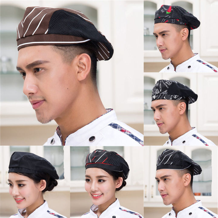 [Malaysia Stock] 56-58cm Chef hat work beret fast food hat waitress ...