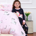 Pajamas for Kids Girl Unicorn Clothes Stars Pink Cute Cartoon Clothes Baby Glow in the Dark Long Sleeves Sleepwear Set 2-10 Years. 