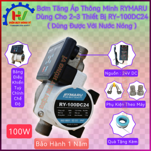 Bơm Tăng Áp RYMARU 100W RY-100DC24 (24VDC). Dùng Đc Cho 2-3 Thiết Bị Như Vòi Sen Máy Giặt...Bảo hành 1 Năm