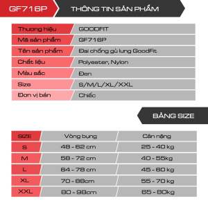 Đai chống gù lưng trẻ em người lớn cải thiện vóc dáng chính hãng GoodFit GF716P. đai lưng thế hệ mới tác động đa chiều.