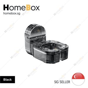 【Homebox】🇸🇬 Hair Dryer Holder Wall Mounted Transparent ADHESIVE Hair Dryer Storage Bracket Fashion Punch-Free Rotating Suction Cup Hair Dryer Organizer