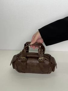 Túi xách tay xe máy retro thiết kế độc đáo cho phụ nữ 2024 Túi đeo chéo vai bowling thương hiệu thời trang mới