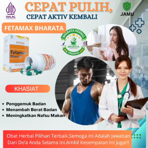 Menggemukkan badanMembuang racun dalam tubuh FETAMAX BHARATA Original 100% Asli Secara Tradisional Efektif Untuk Menambah staminaa