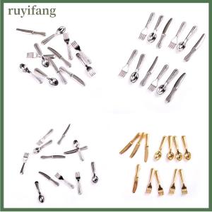 ruyifang 12PCS Mini Dollhouse Miniature Scene Model Doll House Accessories Knife And Fork