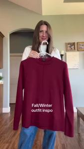 Totatuit Womens Sweater 2025 Fall Winter Casual Crew Neck Lightweight Knit Pullover Sweaters Cozy Jumper Tops