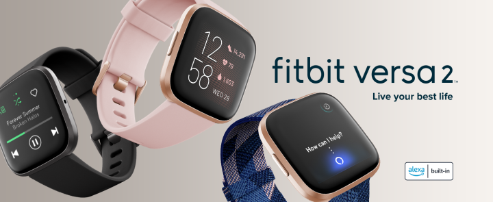 Fitbit Versa 2 Health and Fitness Smartwatch Sports Watch with Heart ...