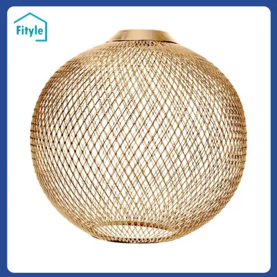 Fityle Hollow Out Pendant Lamp Shade Chandelier Shade Retro Cover Lampshade for Teahouse Living Room Hotel Decor