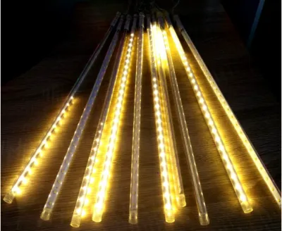 Lampu Meteor LED Hujan 50cm RGB WARNA WARNI 1set 10batang
