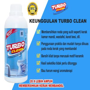 TURBO CLEAN 1000ML PEMBERSIH KAMAR MANDI PORSELEN WC MENGANGKAT KARAT - PEMBERSIH KERAK LANTAI MULTIFUNGSI