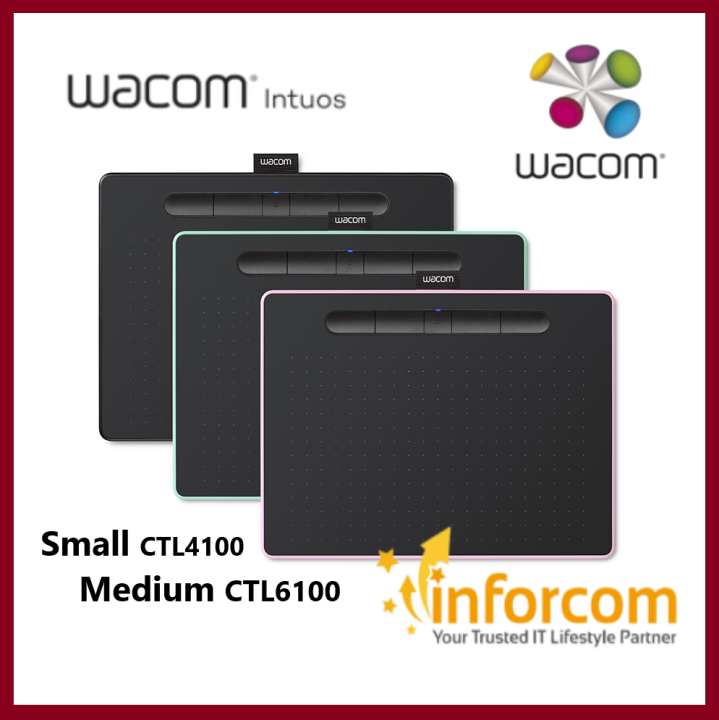 Wacom Intuos Bluetooth Small /Medium Wireless Graphic Drawing Pen