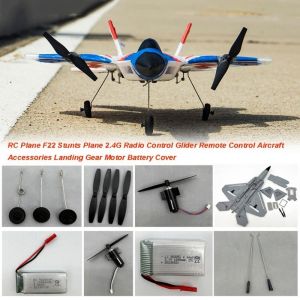 MAELIN 1pc/1set EPP Foam RC Plane F22 Stunts Plane PlasticMetal Multistyles Landing Gear Motor Battery Cover High Qualty Children Boys Toys 3D Plane Glider Model Airplane