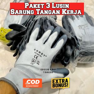 Paket Grosir 3 Lusin Sarung Tangan Kerja Safety
