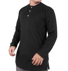 Kaos Kurta pria Lengan Panjang combed 30s