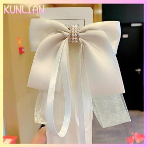 [KUNLIAN] กิ๊บติดผมรูปโบว์ขนาดใหญ่สวยหวานใหม่สำหรับเด็กผู้หญิงกิ๊บติดผมริบบิ้นยาวโลลิต้ากิ๊บติดผมหางม้าน่ารักเครื่องประดับผมแฟชั่น