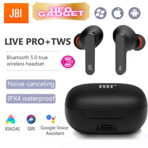 【Garansi 1 Tahun】 JBL LIVE PRO PLUS Earphones Handsfree Headset IPX4 Ketahan Air dan Debu Bluetooth5.0 HIFI Stereo 9D Bass Stereo ENC Peredam Bising 20 Jam