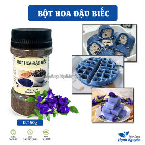 Bột hoa đậu biếc nguyên chất 100g (Làm trà mặt nạ dưỡng nhan tạo màu xanh đẹp mắt cho món ăn) - Thảo Dược Hạnh Nguyên