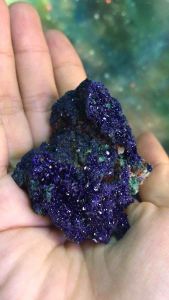 Azurite machalite tự nhiên Spirit Magic r47 Đã khổng tước lông công huyền bí