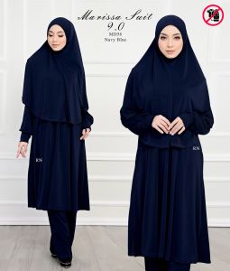 Suit Baju Labuh Muslimah Marissa Haji Umrah (Nursing) 9.0 *TIDAK PERLU GOSOK / IRONLESS*