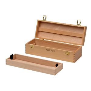 MEEDEN Sturdy Wood Tool Box: Beechwood Portable Art Supply Organizer - Large Artist Storage Box