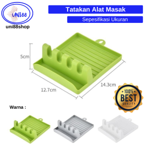 Tempat Tatakan Tutup Panci Sendok Spatula Holder Alat Masak Dapur Bahan Plastik Multifungsi