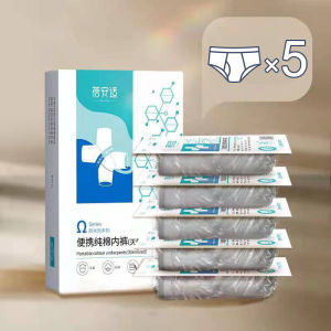 KUCHAR 5/10PCS XL-6XL Plus Size Disposable Panties for Men Business Trip Pure Cotton Underwear Individual Package Wash-free Portable Briefs