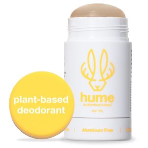 Hume Supernatural Aluminum Free Deodorant for Women & Men - Safe for Sensitive Skin - Protic Plant-Based Baking Soda Free Aloe & Cactus Flower Anti Sweat Stain & Odor - Coconut Coast 1-Pack