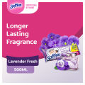 Softlan Anti Wrinkles Lavender Fresh (Purple) Fabric Softener 500ml Refill Concentrate Pouch. 