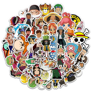 50 PCS gaya Manga klasik Jepang yang super populer lucu One Piece stiker untuk Buku Tempel/Buku Harian/HP/Dekorasi Laptop/Sticker Helm Tahan Air Vinil/Stiker Tablet Ponsel stiker tahan air berperekat