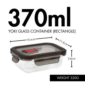 Fukuro Airtight Glass Food Container | Made with Yoki Borosilicate Glass (Rectangle)