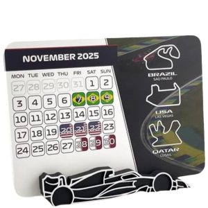 Racing Event Calendar 2025 Racing Schedule Calendar with Schedule Desktop Monthly Calendar for Office Club and Home Use