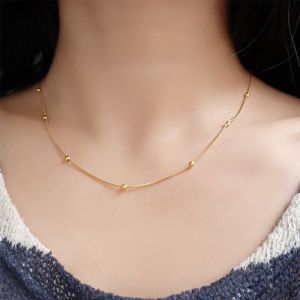 Kalung Titanium Choker Lada Jedar Wanita Rosegold Anti Karat Korea Elegan