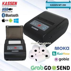 Printer Portable Bluetooth Kassen MT-200 MT200 Printer Kasir Thermal 58mm Support Qasir Mokapos