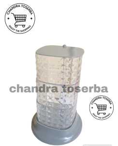 TEMPAT KOSMETIK 3TINGKAT PUTAR PREMIUM KRISTAL 360 PUTAR CHANDRA TOSERBA