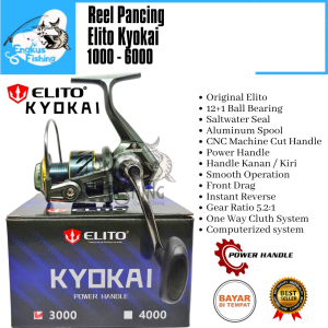 Reel Pancing ELITO KYOKAI 1000 - 6000 (12+1 Bearing) Power Handle Murah - Engkus Fishing