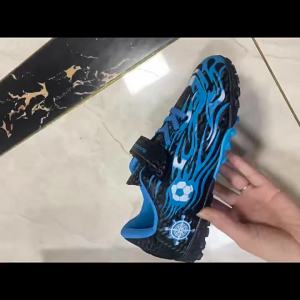 Velcro childrens soccer shoes with spikes for outdoor use professional training shoes for primary and secondary school students youth sports sneakers