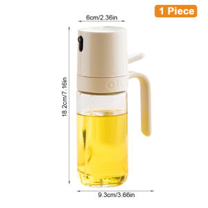 Konco nấu ăn BBQ Bình xịt dầu chai dầu thủy tinh borosilicate 250ml chất lỏng cruet nhà bếp thầu dầu Nồi chiên không khí dụng cụ chiết dầu Thùng chứa dầu ép